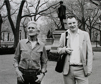 Gil Evans with Mike Westbrook, Central Park, New York, 29th April 1983 Duke's Birthday (photo Kate Westbrook) MikeandGilEvans